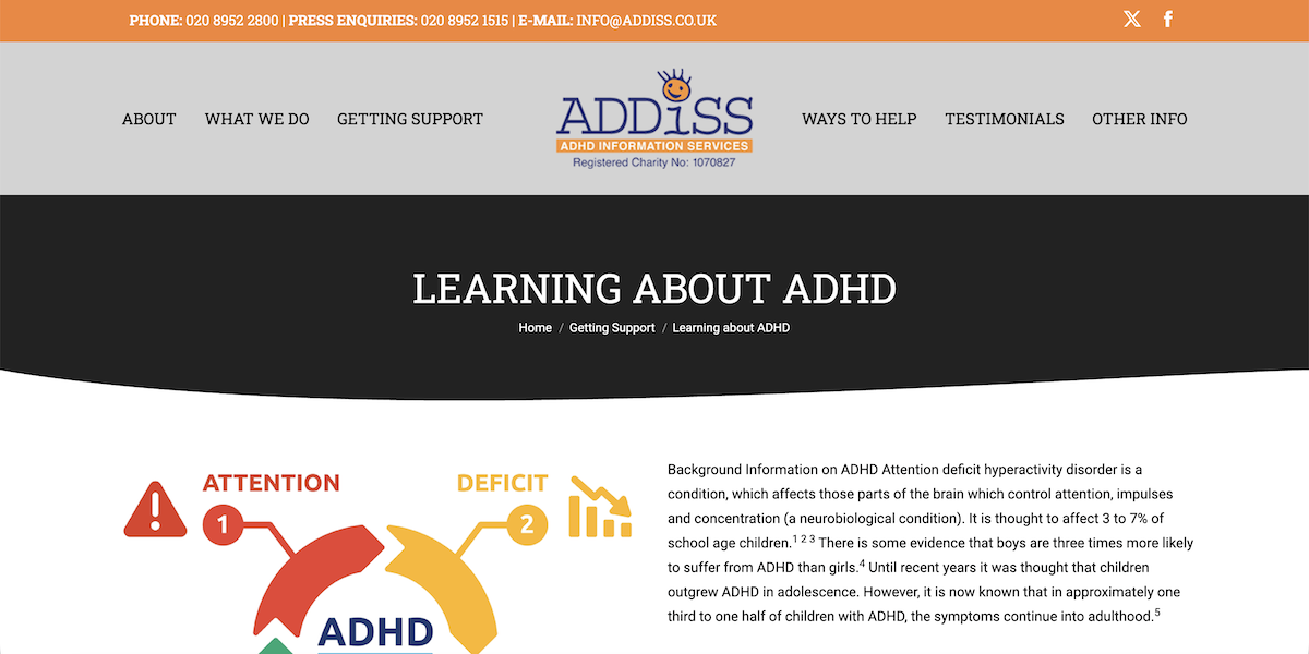 Learning About ADHD - ADDISS