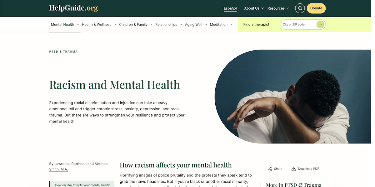 Racism and Mental Health
