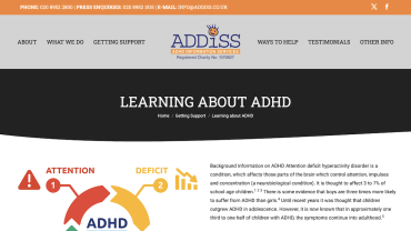 Learning About ADHD - ADDISS